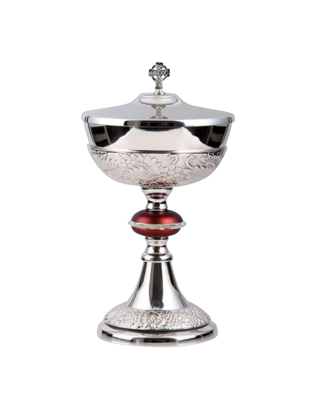 Red “Vida” Chalice and Ciborium Set