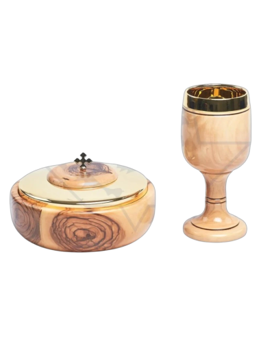 Cáliz con Píxide en Madera de Olivo