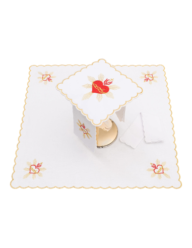 Set de Altar bordado Corazón de Jesús