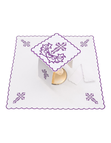 Embroidered Purple JHS Altar Set