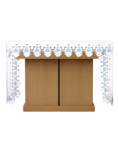 Mantel de Altar Mariano “María Coronada” con Puntilla