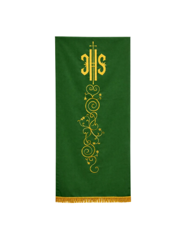 Lectern cloth JHS embroidered in gold