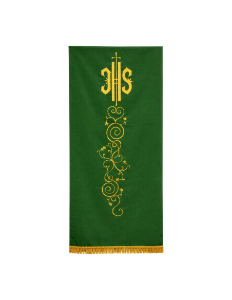 Lectern cloth JHS embroidered in gold
