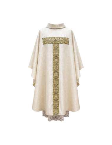 Chasuble with black and gold embroidery