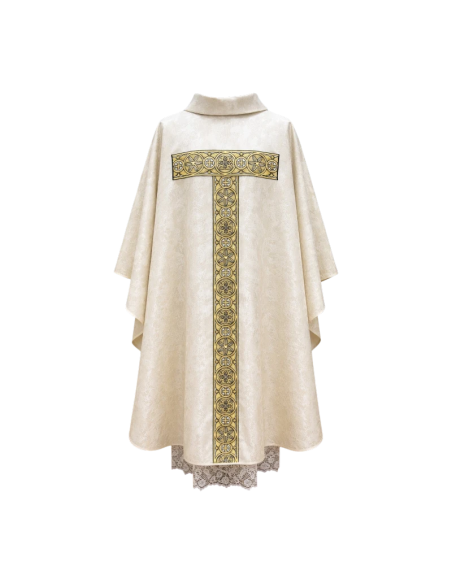 Chasuble with black and gold embroidery