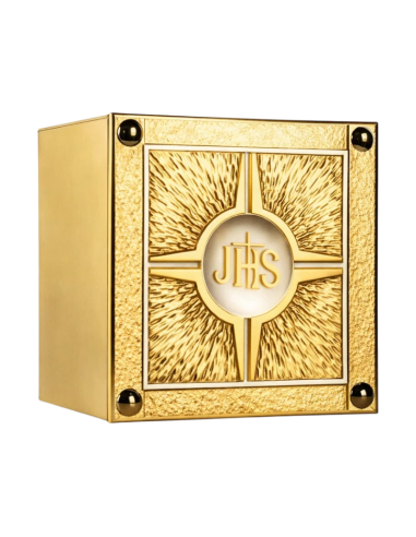Sagrario dorado con rayos y JHS
