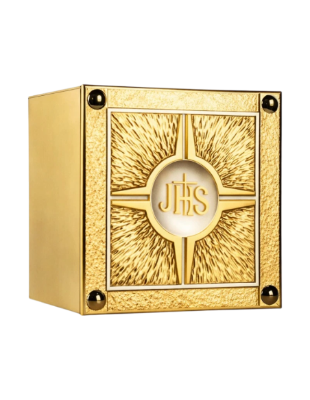 Sagrario dorado con rayos y JHS