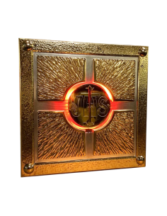 Golden JHS tabernacle with LED