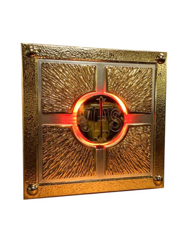 Golden JHS tabernacle with LED