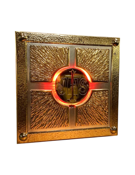 Golden JHS tabernacle with LED