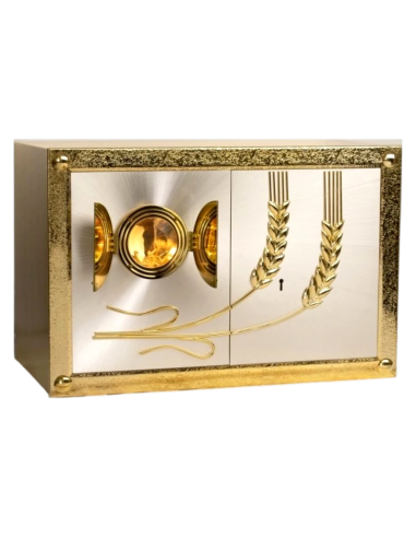 Tabernacle with double doors and wheat