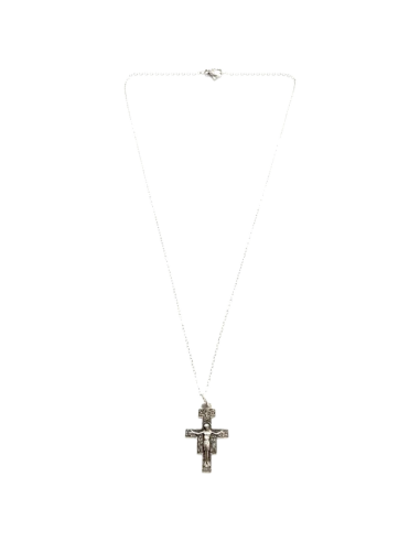 Collar Cruz de San Damián Plata 30x20 mm | Joyería Religios