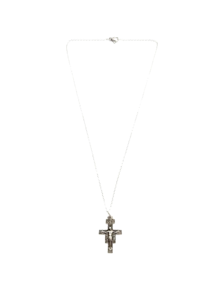 Collar Cruz de San Damián Plata 30x20 mm | Joyería Religios