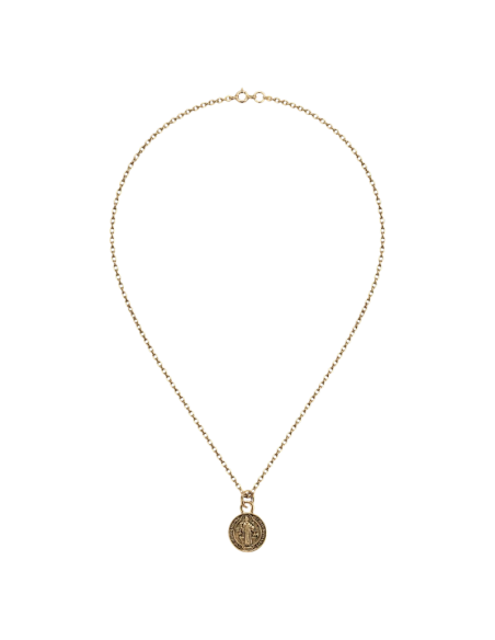 Saint Benedict Gold Necklace 9 mm | Protection
