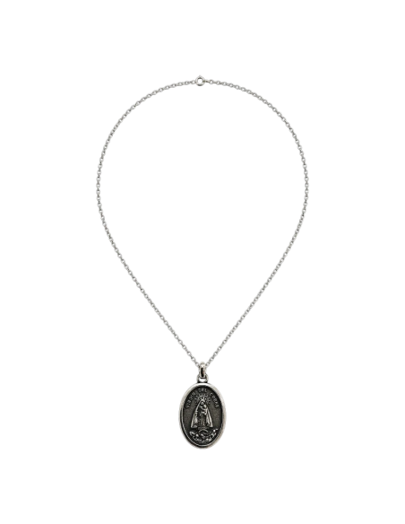 Collar Virgen del Cobre Plata 23 mm | Joyería Religiosa