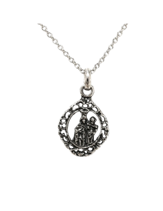 Collar Virgen del Carmen Plata 22 mm | Joyería Religiosa