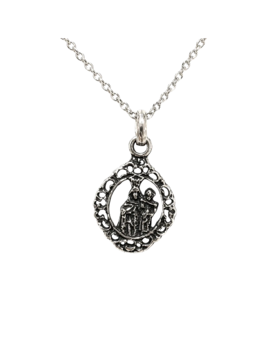 Collar Virgen del Carmen Plata 22 mm | Joyería Religiosa