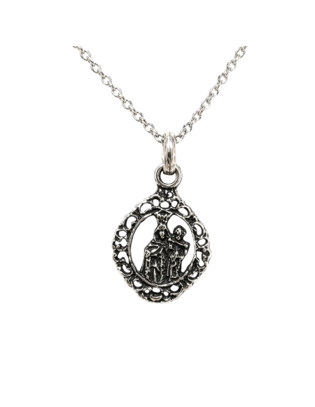 Collar Virgen del Carmen Plata 22 mm | Joyería Religiosa