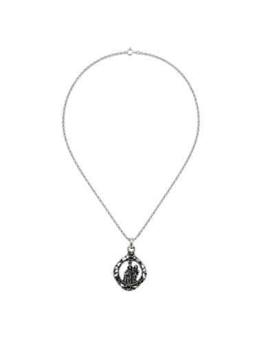 Our Lady of Mount Carmel Necklace Silver 22 mm | Religious Jewelry