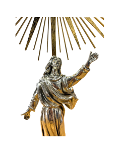 Christ monstrance with golden sunburst for Eucharistic adoration 2