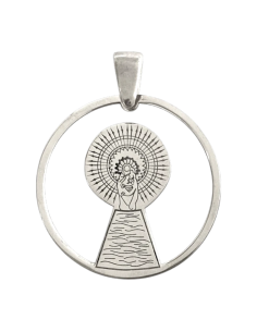 Medalla Virgen del Pilar Orla 20 mm en Plata