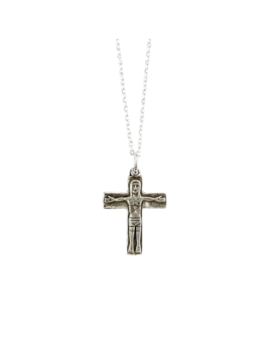 collar cruz camino de santiago 20 mm plata cruz peregrino