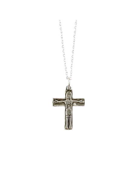 collar cruz camino de santiago 20 mm plata cruz peregrino