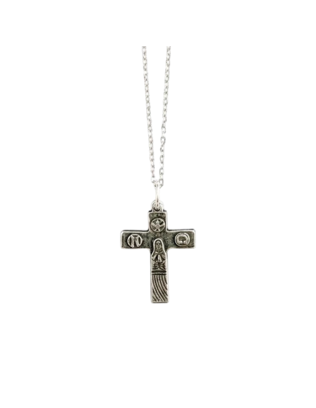Way of St. James Cross Necklace 20 mm | Silver Plated