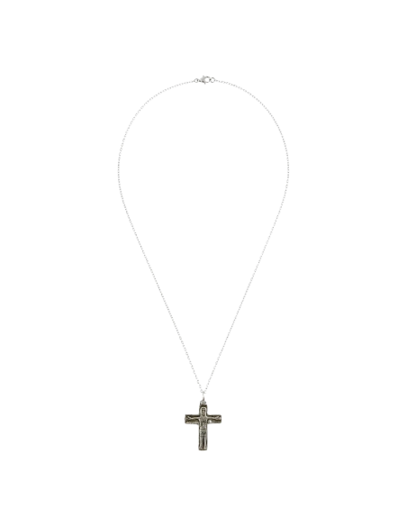 Collar Cruz Camino de Santiago 20 mm | Chapado en Plata