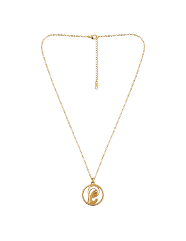 Virgin Mary Necklace 16 mm Gold Stainless Steel | Religious Jewelry