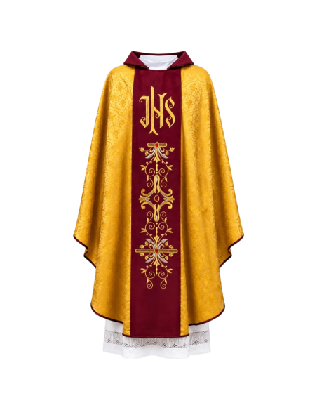 Aurea JHS Chasuble | Gold Embroidered Liturgical Vestment