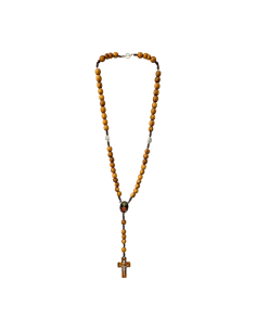 Olive Wood Sacred Heart Rosary | Handmade Catholic Rosary 45 cm