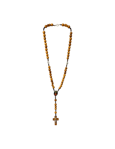 Olive Wood Sacred Heart Rosary | Handmade Catholic Rosary 45 cm