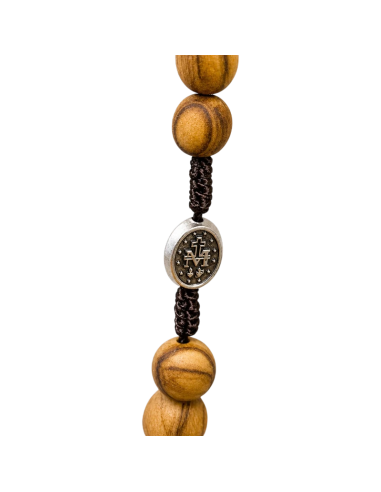 Rosario de Madera de Olivo Corazón de Jesús | Rosario Artesanal 45 cm