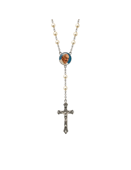Pope Francis Pearl Rosary | Devotional Rosary 45 cm