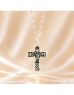camino de santiago cross necklace 20 mm silver pilgrim cross 2