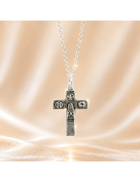 Way of St. James Cross Necklace 20 mm | Silver Plated