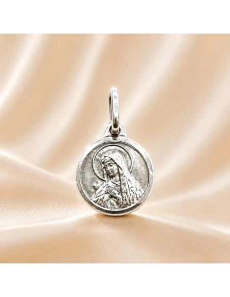 Medalla Virgen de la Esperanza Plata 11 mm | Joyería Religiosa