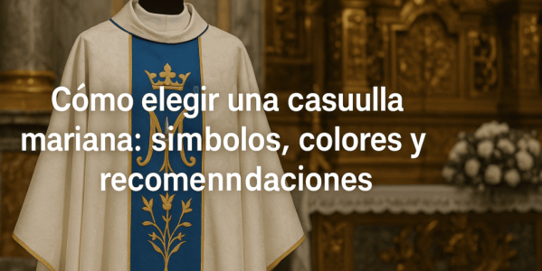 Cómo elegir una casulla mariana: símbolos, colores y recomendaciones