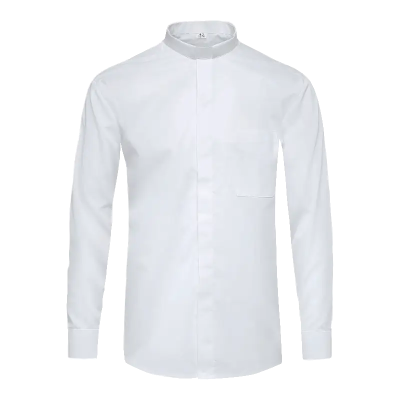 Camisa blanca cuello clergyman