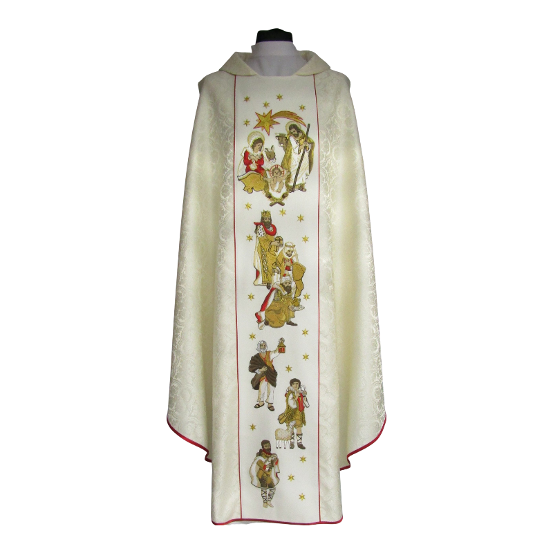 Casulla de navidad bordada