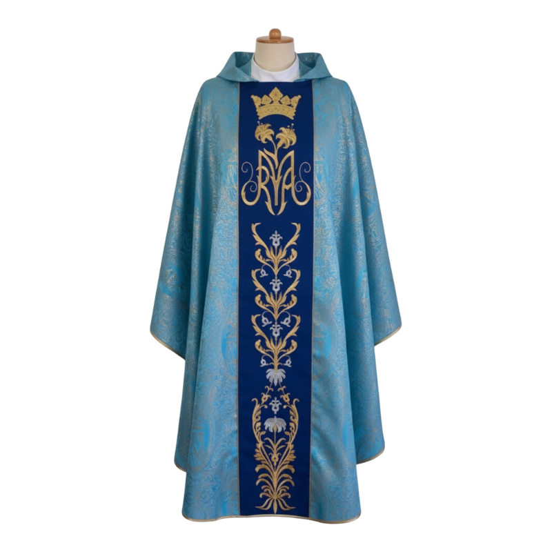 Casulla mariana celeste