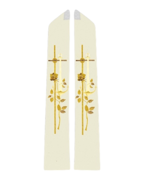 Estola bordada rosas y cruz