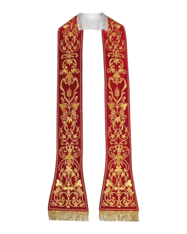Estola venezia roja de terciopelo