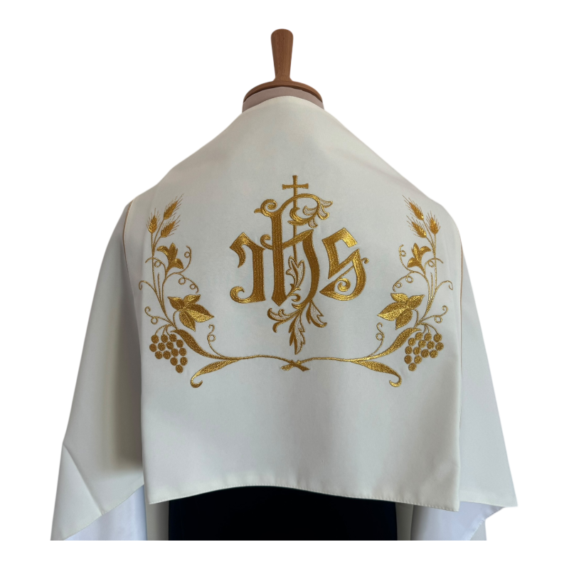 Paño de hombros con Jhs y espigas