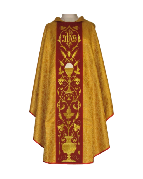 Casulla Cáliz de fé dorada