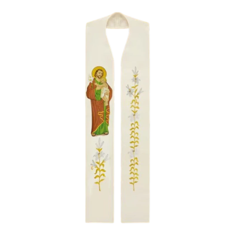 estola bordada de san José obrero